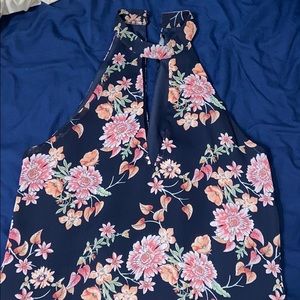 Navy floral dress